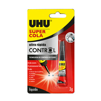 Cola Ultra Rápida Control UHU Super Cola 3gr Blister 1un