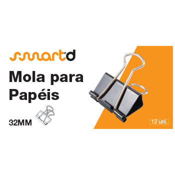 Molas para Papeis 32mm SmartD Pack 2Cx.