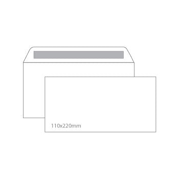 Envelopes 110x220mm DL s/ janela Branco 090g Autodex 500un