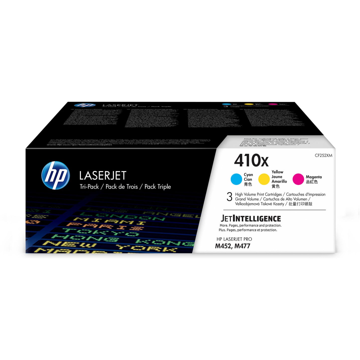 HP 410X 3-pack High Yield Cyan/Magenta/Yellow Original LaserJet Toner Cartridges