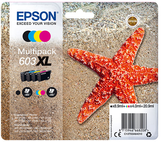 Multipack 4 Tinteiros Epson 603XL Originais