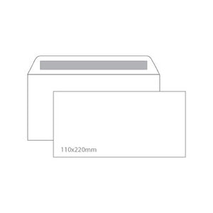 Envelopes 110x220mm DL s/ janela Branco 090g Autodex 500un