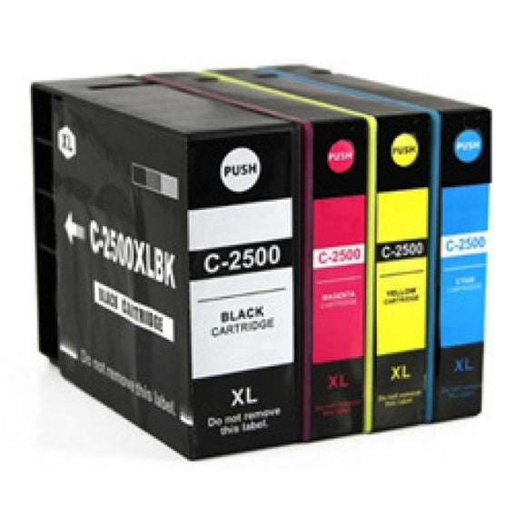 Conjunto 4 Tinteiros Canon Maxify Compatíveis PGI-2500XL