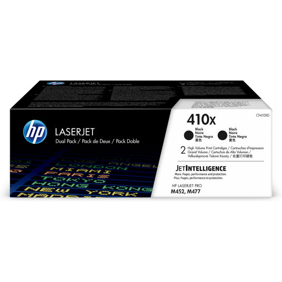HP 410X 2-pack High Yield Black Original LaserJet Toner Cartridges